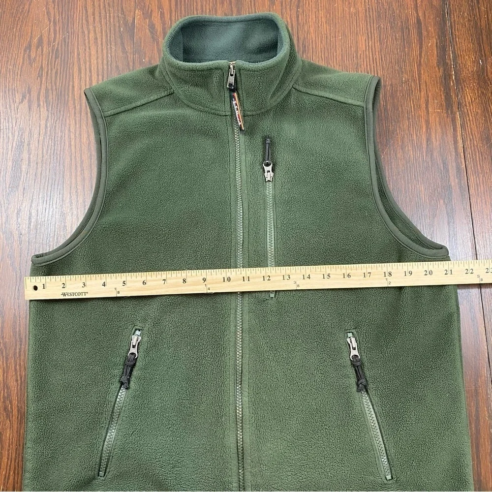 L.L. Bean Men’s Green‎ Fleece Full-Zip Functional Comfortable Classic Vest